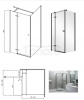 BESCO Kabina prysznicowa Pixa Black 100x80 Lewa PPL-108-195B